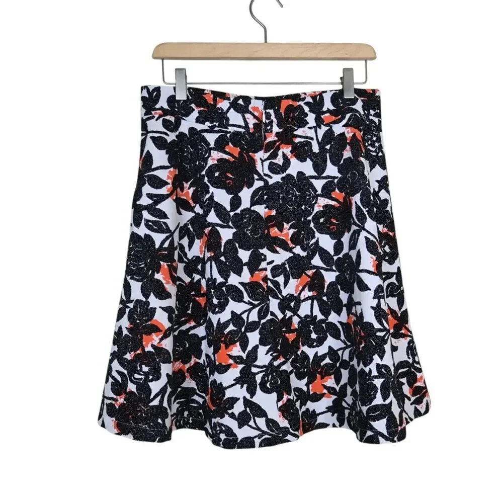 Ann Taylor Womens 8 Floral Print A Line Skirt
